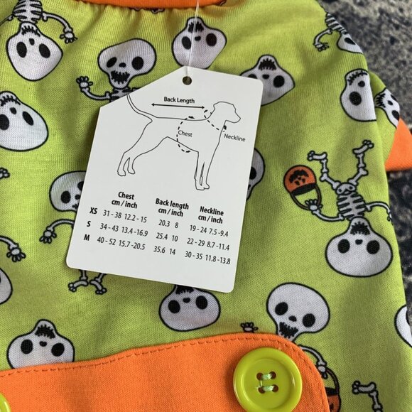 Pet Central Small Skeleton Ka-Boo PJ - Ka-Boo Shirt & "Trick Or Treat" Bandana - Picture 4 of 9
